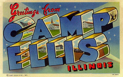 Greetings from Camp Ellis postcard