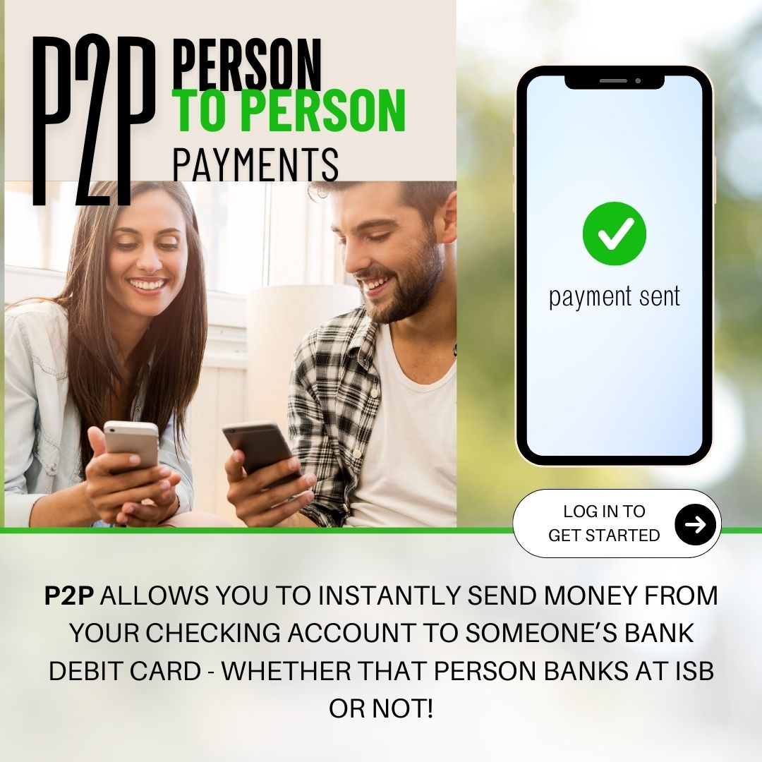 Person to Person Payments with Learn More button