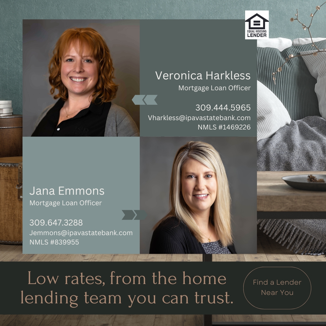 Home Lending Team for Ipava State Bank with contact information.